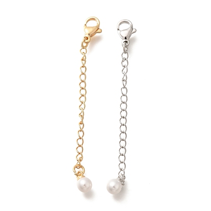 Латунный конец с цепью, с абс пластмассовой имитационной жемчужиной