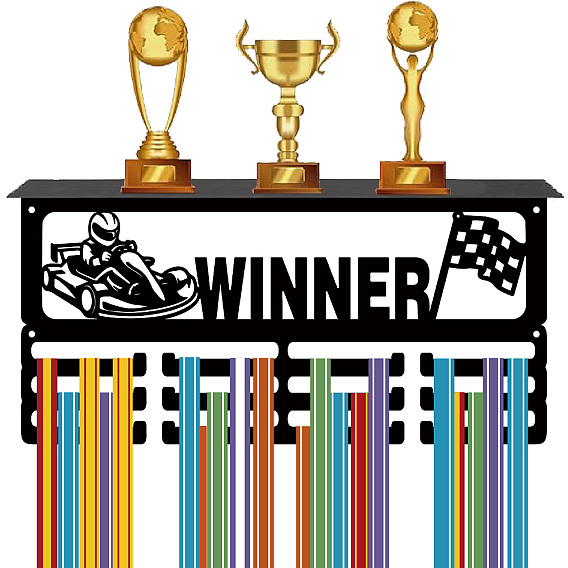 Прямоугольный железный держатель для медалей, с винтами, анкерной пробкой, гайкой и регулировочным кольцом