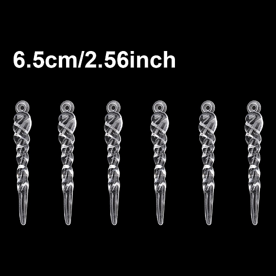 50 шт. акриловые искусственные ледяные подвесные украшения для бара, для подвесных украшений на елку