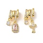 Латунные микро проложить кубического циркония подвески, золотые