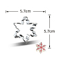 DIY 430 Stainless Steel Christmas Snowflake-shaped Cutter Candlestick Candle Molds, Fondant Biscuit Cookie Cutting Mould
