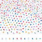Opaque Acrylic Beads, Flat Round with Random Mixed Number