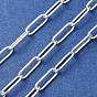 304 Stainless Steel Paperclip Chains, Soldered, with Spool
