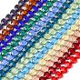 Transparent Glass Beads Strands, Heart, Faceted