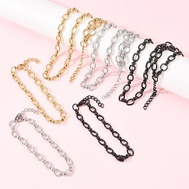 304 Наборы ювелирных украшений из цепочек и ожерелий из нержавеющей стали, с карабин-лобстерами 