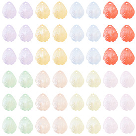 114 шт. прозрачные пластиковые подвески, лепесток, с блеском порошок