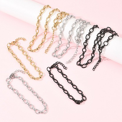 304 Наборы ювелирных украшений из цепочек и ожерелий из нержавеющей стали, с карабин-лобстерами 