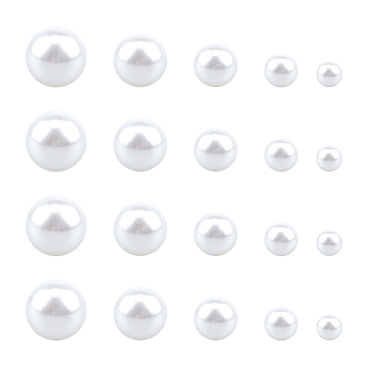 Resin Imitation Pearl Beads, No Hole/Undrilled, Round