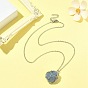 304 Stainless Steel Macrame Pouch Empty Stone Holder for Pendant Necklaces Making, with Brass Cable Chains