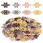 160Pcs 8 Style Alloy Connector Charms, Flower