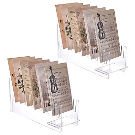 Présentoirs à fentes en acrylique, pour l'affichage de cartes de vœux