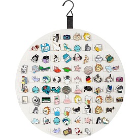 Flat Round Felt Wall Mounted Badge Brooch Organizer Display Boards