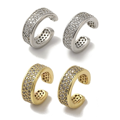 Серьги-каффы из латуни с микропаве из кубического циркония, долговечный, без свинца и без кадмия