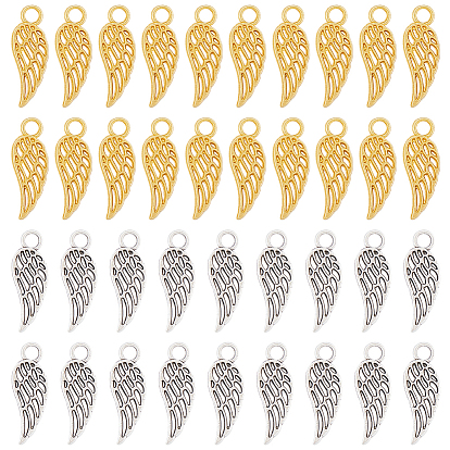 200 шт 2 цвета подвески из сплава в тибетском стиле, крылатые прелести