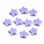 Spray Painted Acrylic Beads, Rubberized Style, Star