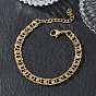 7mm 304 Armbänder aus gedrehter Edelstahlkette, Ionenbeschichtung (ip)