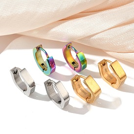 304 серьги-кольца из нержавеющей стали с эффектом полировки, ионное покрытие (ip)