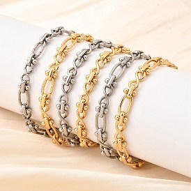 304 женские браслеты-цепочки со звеньями из нержавеющей стали