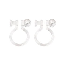 Plastic Clip-on Earring Findings, For Non-pierced Ears
