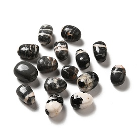 Perles de jaspe zébrées naturel, pierre tombée, gemmes de remplissage de vase, pas de trous / non percés, nuggets