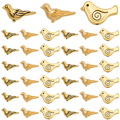 150 шт 3 стили бусины из сплава в тибетском стиле, птица, без свинца и без кадмия
