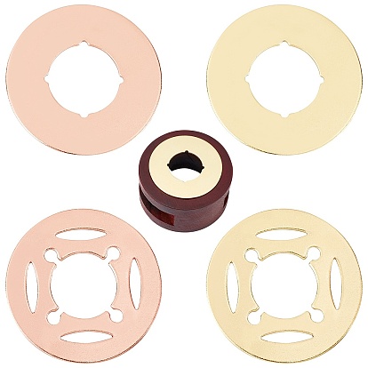 4Pcs 4 Style Iron Sealing Wax Seal Stamp Shim, for DIY Scrapbook