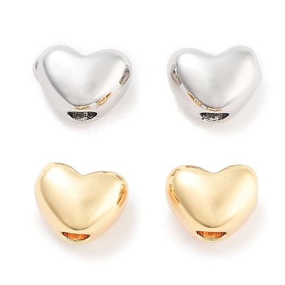 Brass Beads, Cadmium Free & Nickel Free & Lead Free, Heart