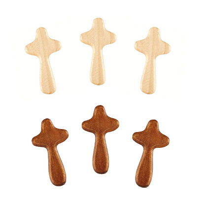 Wooden Cross Wall Ornaments, Hand Held Cross for Home Decoration