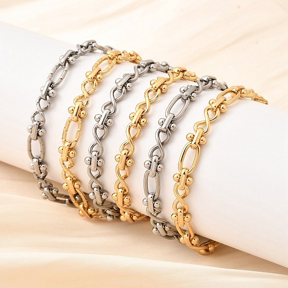 304 женские браслеты-цепочки со звеньями из нержавеющей стали