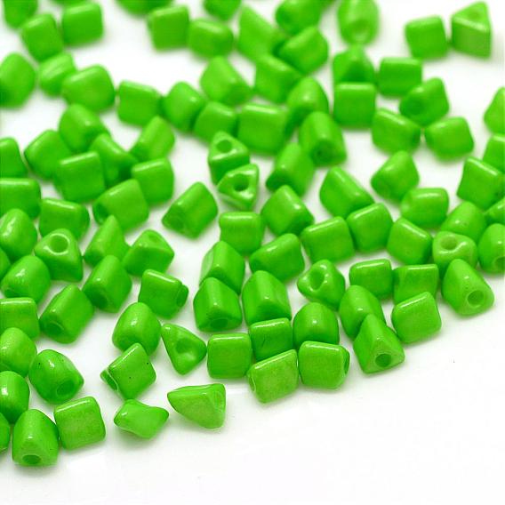 Opaque Glass Seed Beads, Triangle