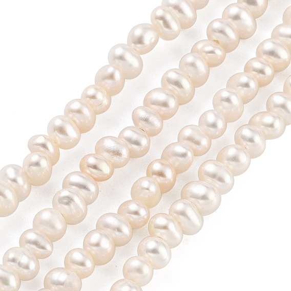Нити из натурального культивированного пресноводного жемчуга, картофель