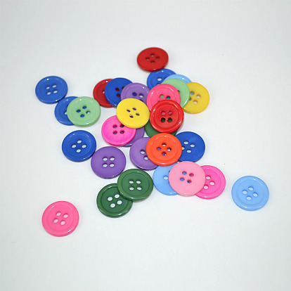 Lovely Four-hole Assorted Buttons, ABS Plastic Button