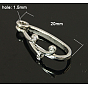 Laiton bélières donut, Donuthalter, fit pour pendentifs disque pi fabrication de bijoux, 20mm, Trou: 1.5mm
