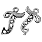 Alloy Pendant Cabochon Settings, Lead Free and Cadmium Free, Letter J