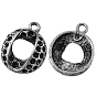 Tibetan Style Alloy Pendant Rhinestone Settings, Lead Free & Cadmium Free, Donut