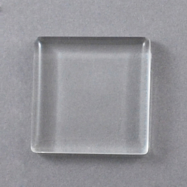 Transparent Glass Cabochons, Square