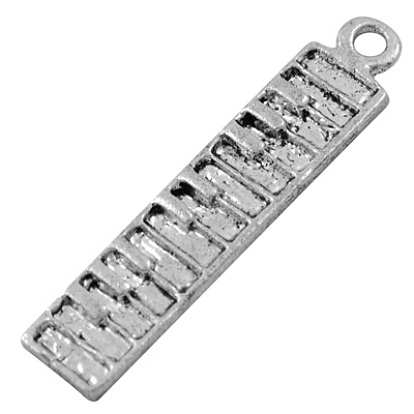 Сплавочные подвески тибетского стиля, без свинца и без кадмия, прямоугольные