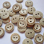2-Hole Flat Round Buttons, Coconut Buttons