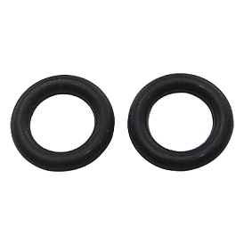 Rubber O Rings, Donut Spacer Beads, Fit European Clip Beads, 7x1.5mm, Inner Diameter: 4mm