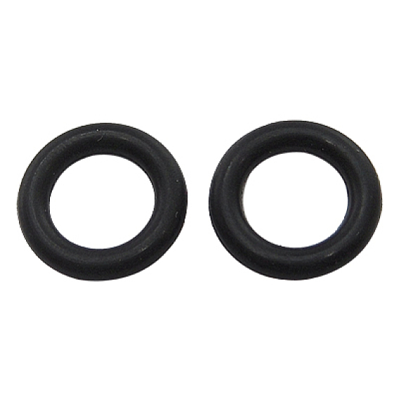 Rubber O Rings, Donut Spacer Beads, Fit European Clip Beads, 7x1.5mm, Inner Diameter: 4mm