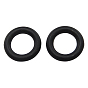 Rubber O Rings, Donut Spacer Beads, Fit European Clip Beads, 7x1.5mm, Inner Diameter: 4mm