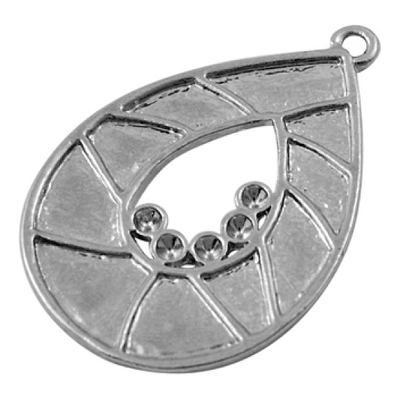 Alloy Finding Pendants, Lead Free and Cadmium Free, Drop