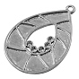Alloy Finding Pendants, Lead Free and Cadmium Free, Drop
