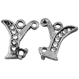 Aluminium Anhänger & Charms, Bleifrei und cadmium frei, Alphabet y