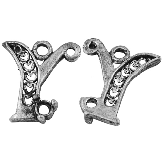 Pendentifs en alliage, sans plomb et sans cadmium, alphabet y