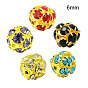 Messing Legierung Strassstein Perlen, mit Eiseneinkern, Klasse A, Goldene Metall Farbe, Runde, 6 mm in Durchmesser, Bohrung: 1 mm