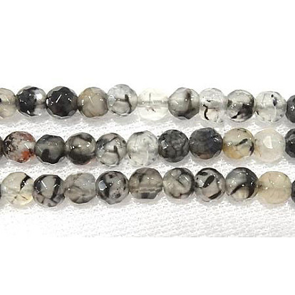 Дракон вен агат бисер нитей, граненые, круглые