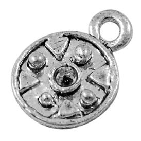 Alloy Charms, Lead Free and Cadmium Free, Round
