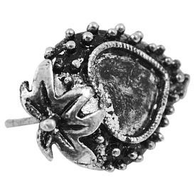 Alloy Ear Studs, Lead Free and Cadmium Free, Strawberry