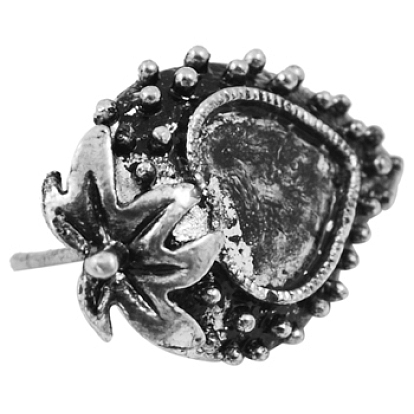 Alloy Ear Studs, Lead Free and Cadmium Free, Strawberry